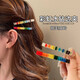 Chimera (CHIMERA) 2 pieces rainbow lucky rhinestone bangs clip simple forehead broken hair clip side one-word clip headdress girl birthday gift