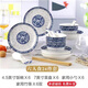 Detif bowls and plates set household Jingdezhen bowls and chopsticks ceramics eating bowls dishes noodles soup bowls fish plates spoon combination tableware blue and white 2 bowls 2 spoons