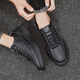Changxiang huili masculin's chaussures 2025 été new pure noire de travail chaussures chaussures cuir chaussures non glissées étanche et épreuve d'huile de travail de travail