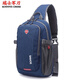 Swiss Army Knife (SWISSGEAR) waist bag crossbody bag men's shoulder bag Swiss chest bag men's bag business casual sports cycling bag dark blue large size