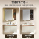 Huida Light Luxury Bathroom Cabinet Cream Style Large Storage Washbasin Bathroom Household Integrated Washstand Combination Paper Drawer + 80CM Ordinary Mirror Cabinet (Including Faucet