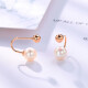 Chao Acer 18K gold rose gold pearl color gold earrings for women EEK33700200