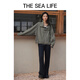 
THE SEA LIFE Ou Hai Yisheng Sunscreen Jacket Women's 24 Summer lazy style casual lapel versatile fashionable sunscreen Y16823 Alfalfa Gray M