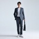 Lilang Double Elastic Texture Suit Men's Easy Commuting Business Suit Set Light Gray 175A