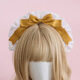WEISHINI handmade cute Lolita hair accessories lo girl coffee maid KC headband lace bow headband decoration black