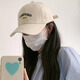 Forgive color baseball hat women's summer big head sun protection hat ins trendy brand new sun hat showing face small duckling hat men's sun protection beige white