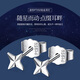 Aido Diamond pt950 platinum earrings for women, fashionable platinum four-pointed star earrings, small earrings, versatile earrings, single weight 0.4-0.5g