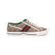 Gucci (Gucci) Men's Tennis 1977 Serie Fabric Lace-Up Casual Sports Shoes 606111 HVK20 9766 Patrón Beige / Ebony GG 44 / marca Código original de la marca 10