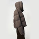 Tambor Down Jacket Women's Short Hooded Versatile Autumn and Winter Small Women's Jacket 330332D Burnt Chestnut Brown 165