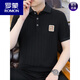 罗蒙（ROMON）冰丝短袖polo.衫男夏季薄款网眼镂空透气T恤2024新款纯色带领体恤 9923白色 L