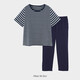 
Mannido children's pajamas boys short-sleeved trousers autumn clothes boys all-cotton air conditioning set big children teenagers pure cotton home clothes N9901 [short length] 170 XL code recommended 165-170cm