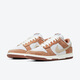 NIKE Nike Dunk Low White Brown Wheat Color Men's Low Top Casual Board Shoes DD1390-100 42