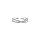 Bai Qixin's Zhiya ring for women, light luxury niche design, plain ring, broken diamonds, high-end index finger ring, personalized open ring, versatile Zhiya ring