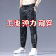 嘉轻春夏耐脏耐磨工作服干活穿的衣服休闲无磁无铁工地工装建筑裤子男 2件迷彩【灰色+绿色】 XL 110-125斤