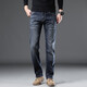 Jeep Spirit Jeans Black Stretch Fiets Slim Personnalité décontractée Brand Trendy Spring and Automne Nouveau pantalon polyvalent élastique A826 Bleu et gris 28