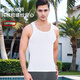Langsha Sommerweste 100% reines Baumwollfaden Hürde Sport Sling Slim Basis mit amerikanischem weißen Sommer [1 Stück Weiß] 100% reines Baumwollfaden XL 175: Slim Fit Style empfohlen, eine größere Größe zu nehmen