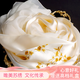 Hangzhou Silk Road Su-embroidered Silk Scarf for Women in Summer Mulberry Silk Sunscreen Scarf Floating Gauze Thin Shawl Outside Mom's Birthday Gift Gold