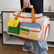 Bolsa de equipaje Hesu Bolsa de viaje de gran capacidad para mujeres Sports Bag Sports Bag Bag Travel Bag Bolsa de gimnasia Bolsa de viaje de color contrastante [obedecer]