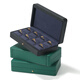 C/CC/K Leichte Luxus -Schmuck -Schmuck -Aufbewahrungsbox PU Leder Magnet Ring Storage Box Halskette Anhänger Juwelierschachtel Schmuck Schachtel ed11301 Ringpatrone Tinte Grün grün
