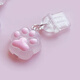 Ye Yu is suitable for cute and cute pink and purple cat claws, mobile phone dust plug charging port pendant, male and female couples, pink cat claw Type-c oval fast charging interface (comes with anti-lost rope)