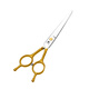 Tanizaki pet scissors 7-inch double-tailed scissors set beauty curved scissors cat and dog universal hair trimming and shearing tool 7.0 gold tilt scissors (universal for both upper and lower)