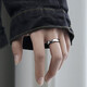 Pei Nanwei endless ring for men, trendy men, single index finger ring, female couple, student personality, versatile Internet celebrity tail ring for boyfriend, endless ring + box