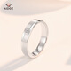 Aido Diamond PT950 platinum ring for men and women, couple platinum imitation diamond shiny plain ring, single 10#, about 3.0 grams, if the weight exceeds the limit, the amount will be reduced.