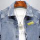 Chaqueta de mezclilla de pájaros carpinteros para hombres en primavera y otoño American High Street Diseño de chaqueta suelta y hermosa decoración de bolsillo versátil TBK-2679-1 Blue XL