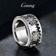 GsunG platinum ring men's new rotating gear ring PT950 men's and women's platinum ring fashionable and elegant ring ring. Priced by gram. Contact before bidding.