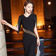 NUKM high-end evening dress for women fashion internet celebrity new blue long socialite temperament dignified annual meeting fishtail host skirt blue [9955] long 140CM L 110-120