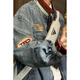 Poke American Motorcycle Denim Jacket Men's Spring and Autumn New High Street Fashion Brand Label Retro Loose Casual Jacket Blue XL 135-150Jin Jin is equal to 0.5 kg