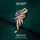 Qlady flower corsage brooch, high-end women's light luxury suit, anti-exposure pin, scarf buckle, accessories, birthday gift