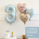 
Very happy birthday party digital balloon scene layout large-size photo props for boys, girls and children aged one year old retro blue love combination-digit 2