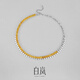 Bai Lanliu Gold Necklace Women's Amber 925 Silver Clavicle Chain Fashion Light Luxurious Design Jewelry Birthday Gift for Wife