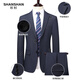SHANSHAN Shanshan suit suit men's four seasons slim professional formal wear men's suit trousers groom's wedding business jacket SSA233382727 blue 52 /185 recommended 145-160Jin Jin equals 0.5 kg