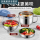 Mengyier thickened screw round stainless steel insulated lunch box 304 student lunch box instant noodle bowl with compartments 12 cm with vegetables
