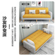 L&S LIFE AND SEASON 沙发床 两用折叠沙发床科技布艺沙发小户型S96 浅绿+米白 1.7米