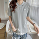 Nike (Nike) T-shirt pour hommes de grande taille pour femmes 2025 Automne Sportswear Breathable Loose confortable Jogging Polo à manches courtes décontractées FN3895-063 / Gris foncé / Grand 2xl