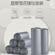 清清美垃圾袋银色特厚型垃圾袋 平口型韧性好不易破断点 式家用厨房 6296垃圾袋9卷(270只)