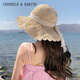 CHANEELR / KARITH sun protection hat women 2025 new UV proof beach fisherman hat birthday niche gift for girlfriend wife beige