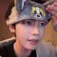 Anzhishang K's same style Tom cat headband sports face wash headband women's makeup mask men's hair band hood 1#K total-Tom cat's same style-grey