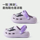 Daddy Pig Children's Croc Shoes for Girls Summer Indoor Home Non-Slip Baby Girl 2025 New Sanrio Sandals for Medium and Large Children Purple Kuromi 20 Inner Length 20cm/Suitable for Feet Length 19cm