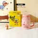Sheli SpongeBob SquarePants Ceramic Mug, Cute and Beautiful Drinking Cup with Lid, Coffee Cup, Milk Cup, Couple Cup