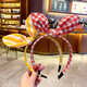 Korean children's hairband little girl playful and cute rabbit ears hairpin headband baby hair accessories girls hairpin headdress 6# wine red rabbit ears hairband