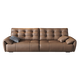 Filena sofa Italian minimalist leather sofa living room size household multi-person straight-row sofa Y739 double handrail single seat 1.2 meters [bottom perspective network + full-head layer cowhide]