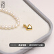Only double love pendant women's gold pendant does not include necklace small golden bean 925 sterling silver buckle heart-shaped silver ornament single pendant small golden bean pendant sterling silver plated with 24K real gold