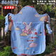 
CLCEY traditional old-fashioned baby strap bag front-heel back style summer thin model Yunnan Guizhou cotton back fan summer thin model small dinosaur gray plus size
