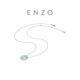 Chow Tai Fook ENZO 18K gold fresh blue sugar cube aquamarine diamond necklace EZV9023 birthday gift 40cm
