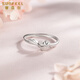Safir platinum ring for women PT950 angel wings car flower love ring for women birthday live 2.4g
