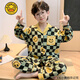 G.DUCKKIDS小黄鸭春秋季儿童睡衣男童卡通长袖开衫男孩宝宝中大童家居服套装 HPZ翻长681#大眼怪 8码-建议身高95-105